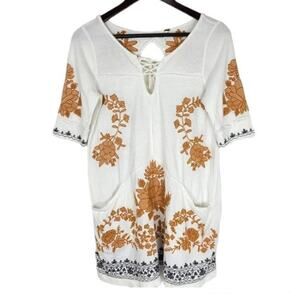 Free People White Talia Top